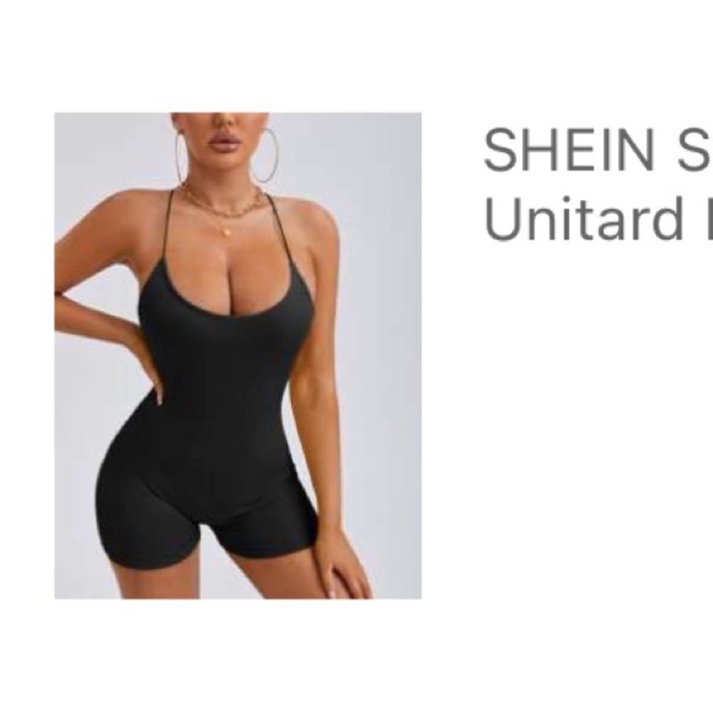 SHEIN SXY Criss Cross Backless Romper